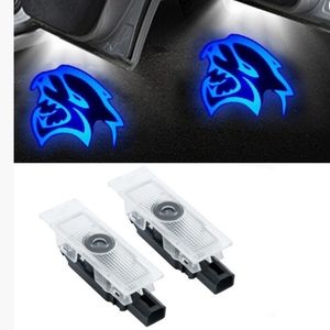 2 Dodge Charger blue Hellcat Puddle Lights.Red white available. CHALLENGER AVAIL